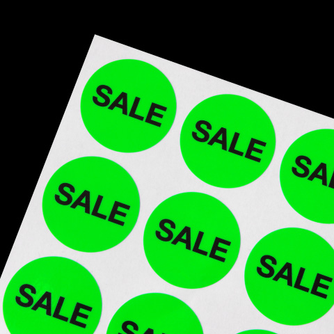 Fluoriserend groene vinyl stickers